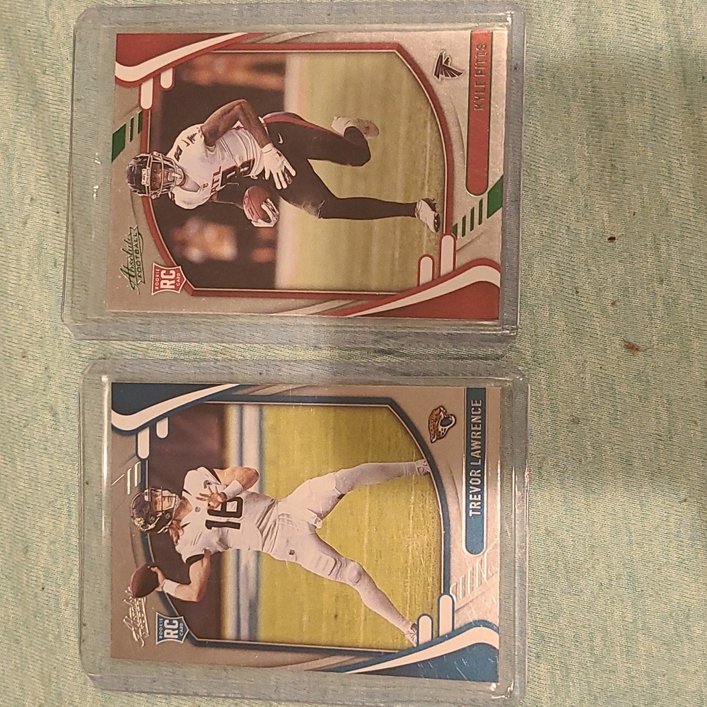 Pitts and Lawrence rookie cards